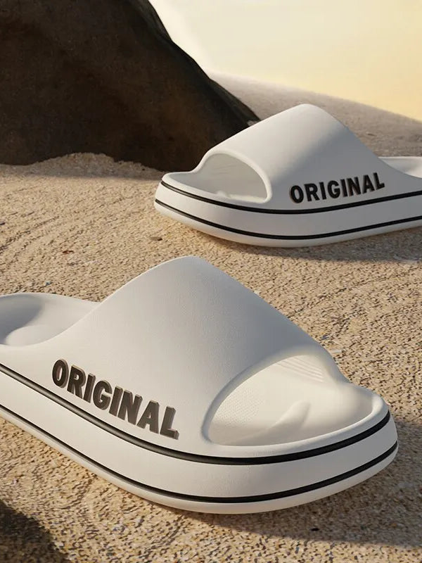 Feslishoet Summer Cool Women Men Slippers Soft Sandals Women Beach Casual Shoes Light EVA Slides Brand Sandals Outdoor